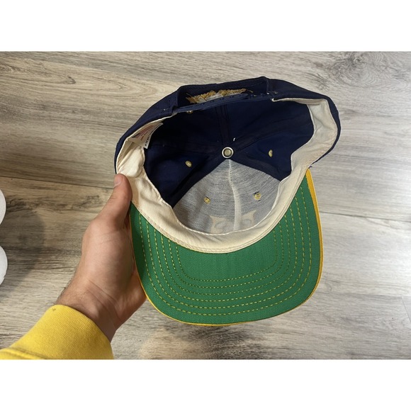 Vintage Mickey Mouse Big M DISNEY Snapback Hat Cap Blue Yellow Goofys Hat Co - Picture 5 of 6